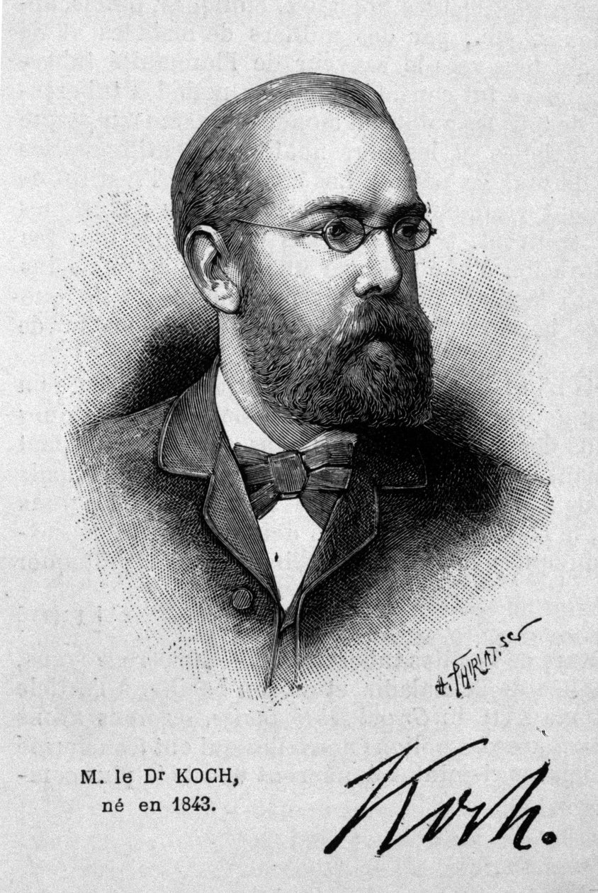 Robert Koch (1843-1910) német orvos portréja. alkotó: Unknown artist