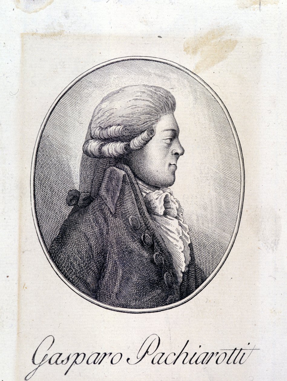 Gasparo Pacchierotti (Pacchiarotti) olasz kasztrált portréja (1740 - 1821). századi metszet. alkotó: Unknown artist