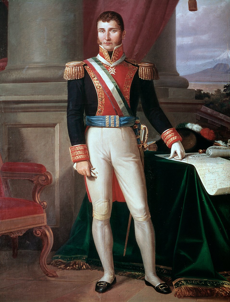 Agustin Iturbide mexikói császár portréja (1783-1824) Névtelen festmény, kb. 1821 Nemzeti Történeti Múzeum, Chateau de Chapultepec Mexikó alkotó: Unknown artist