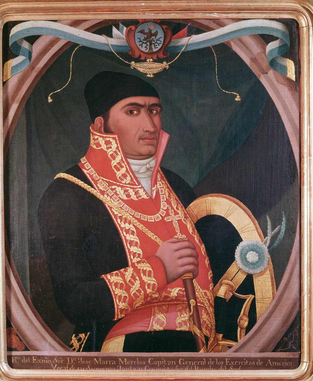 Maria Morelos mexikói hazafi portréja (1765-1815) Névtelen festmény - 19. századi Mexikóváros, Nemzeti Történeti Múzeum, Chateau de Chapultepec alkotó: Unknown artist