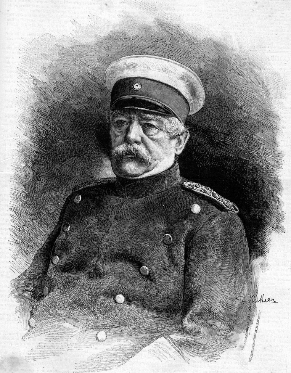 Bismarck hercegének portréja (1815 - 1898). alkotó: Unknown artist