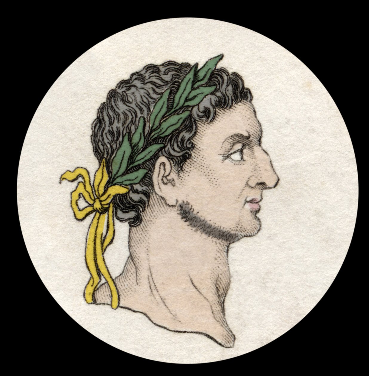 Othon római császár (Marcus Othon Caesar Augustus) portréja (32-69). századi metszet. alkotó: Unknown artist