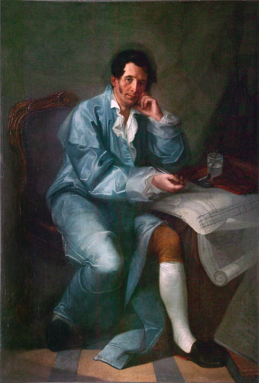 Jean-Baptiste (Jean Baptiste) Vallin de la Mothe (1729-1800) anonyme építész portréja - Szépművészeti Múzeum, Szentpétervár alkotó: Unknown artist