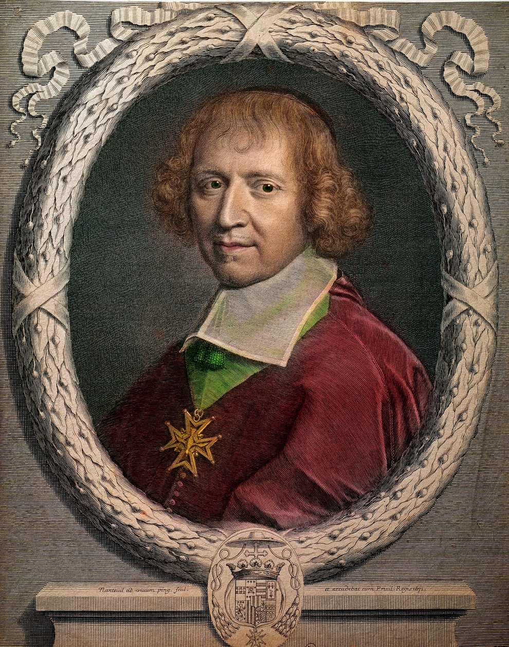 Francois de Harlay egyházi ember portréja, Jumieges apátja (1625-1695)” Metszet a 17. századi Párizsról, Musee Carnavalet alkotó: Unknown artist