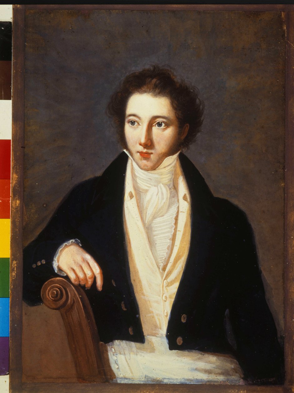 Vincenzo Bellini (1801-1835) zeneszerző portréja. Névtelen festmény. La Scala Színház Múzeum. Milánó alkotó: Unknown artist