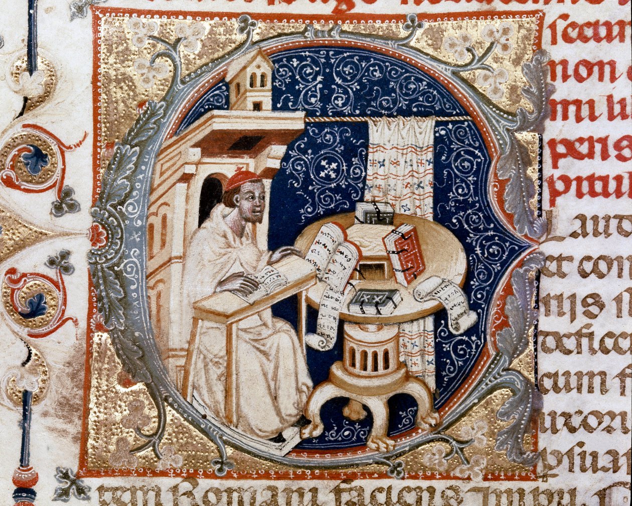 Ugo de Florence másoló szerzetes portréja (miniatűr, 1320 körül) alkotó: Unknown artist