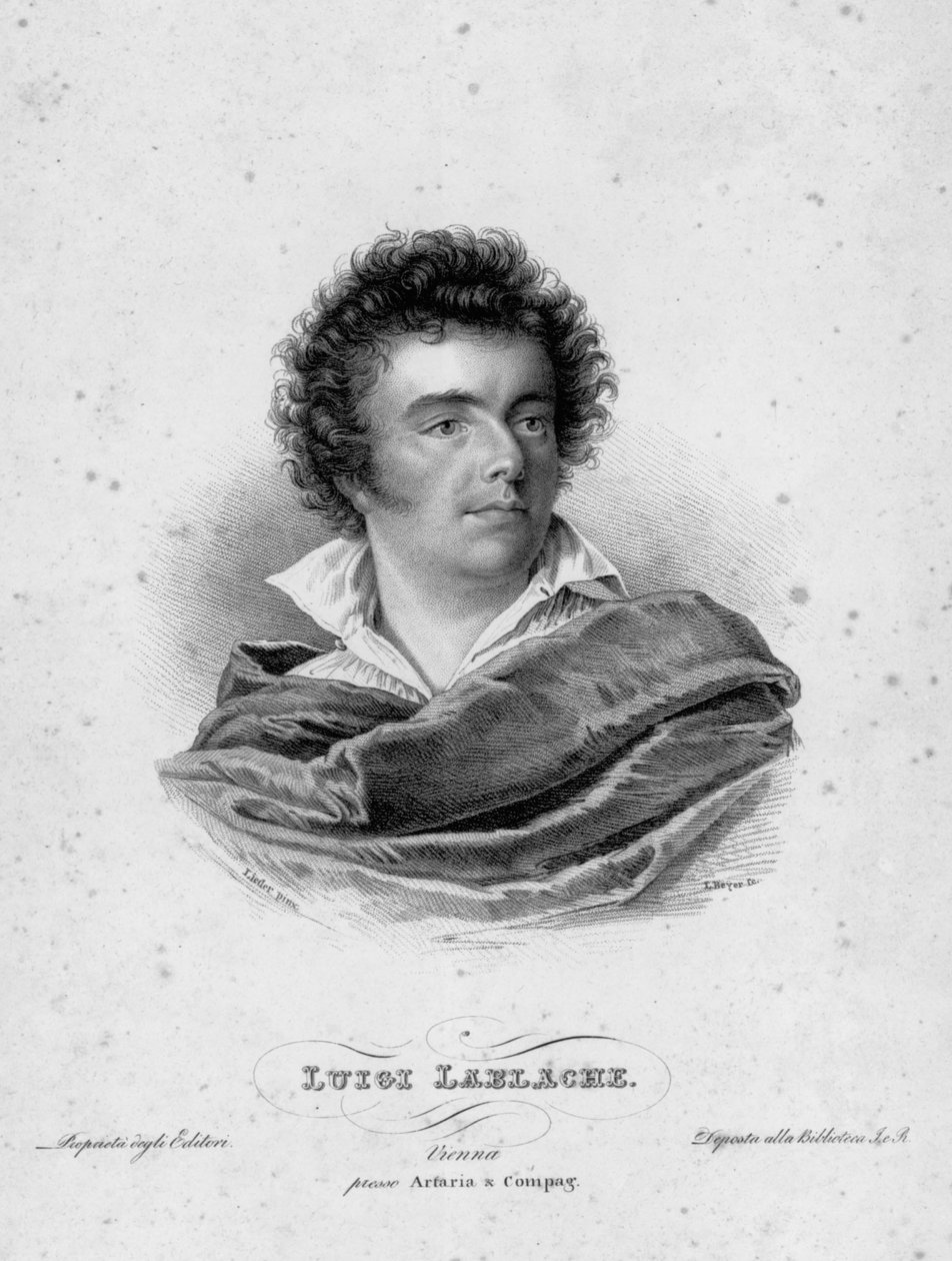 Luigi Lablache (1794-1858) francia operaénekes portréja. Metszet a XIX. alkotó: Unknown artist