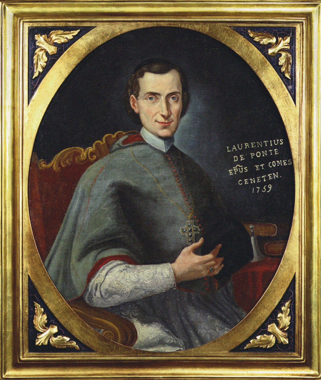 Az operalibrettista és költő, Lorenzo Da Ponte (1749-1838) portréja püspökként – névtelen. Olajfestmény alkotó: Unknown artist