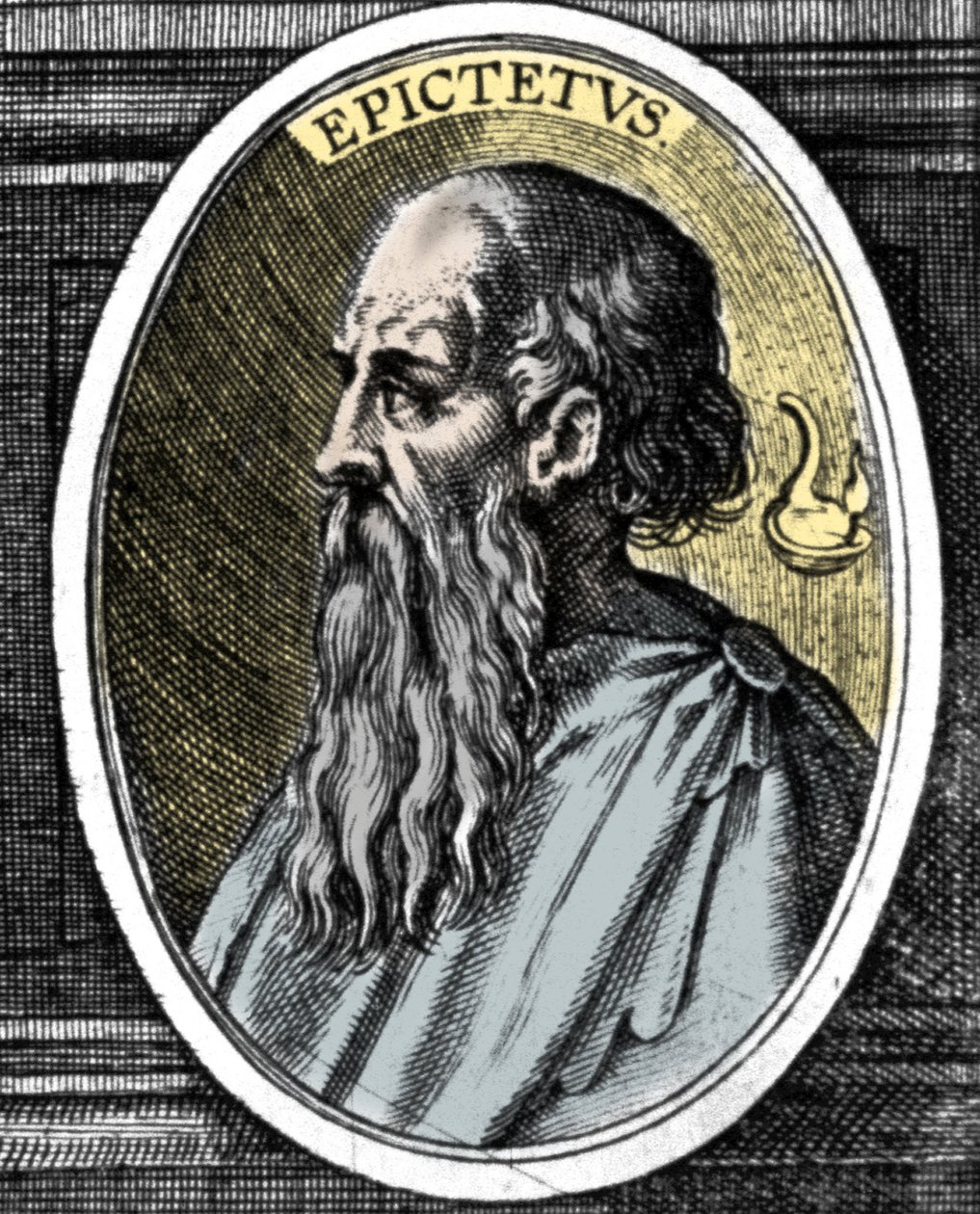 A filozófus Epiktétosz (Epiktétosz vagy Epiktétosz) portréja (50 körül - 125/130) a sztoikusi iskolából. alkotó: Unknown artist