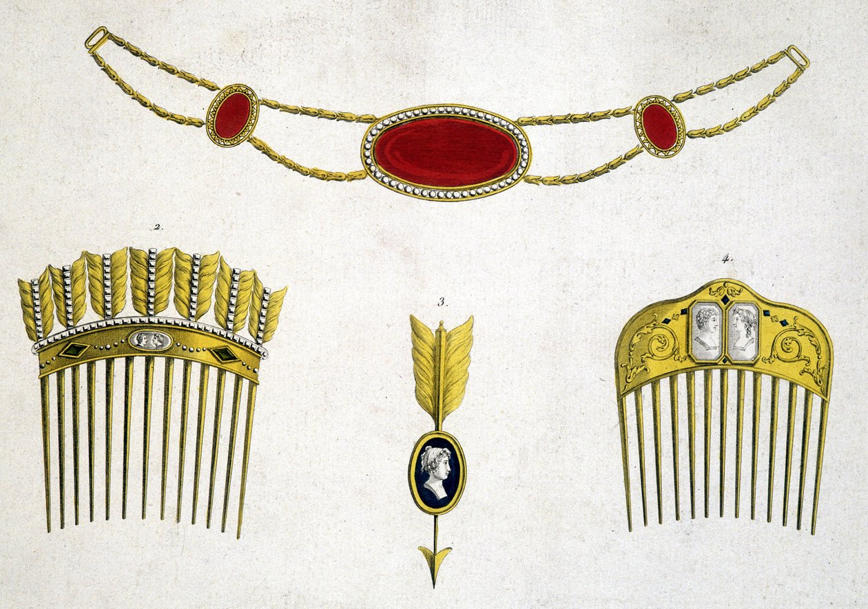 Értékes fésűk és csapok, 1810 körül alkotó: Unknown artist