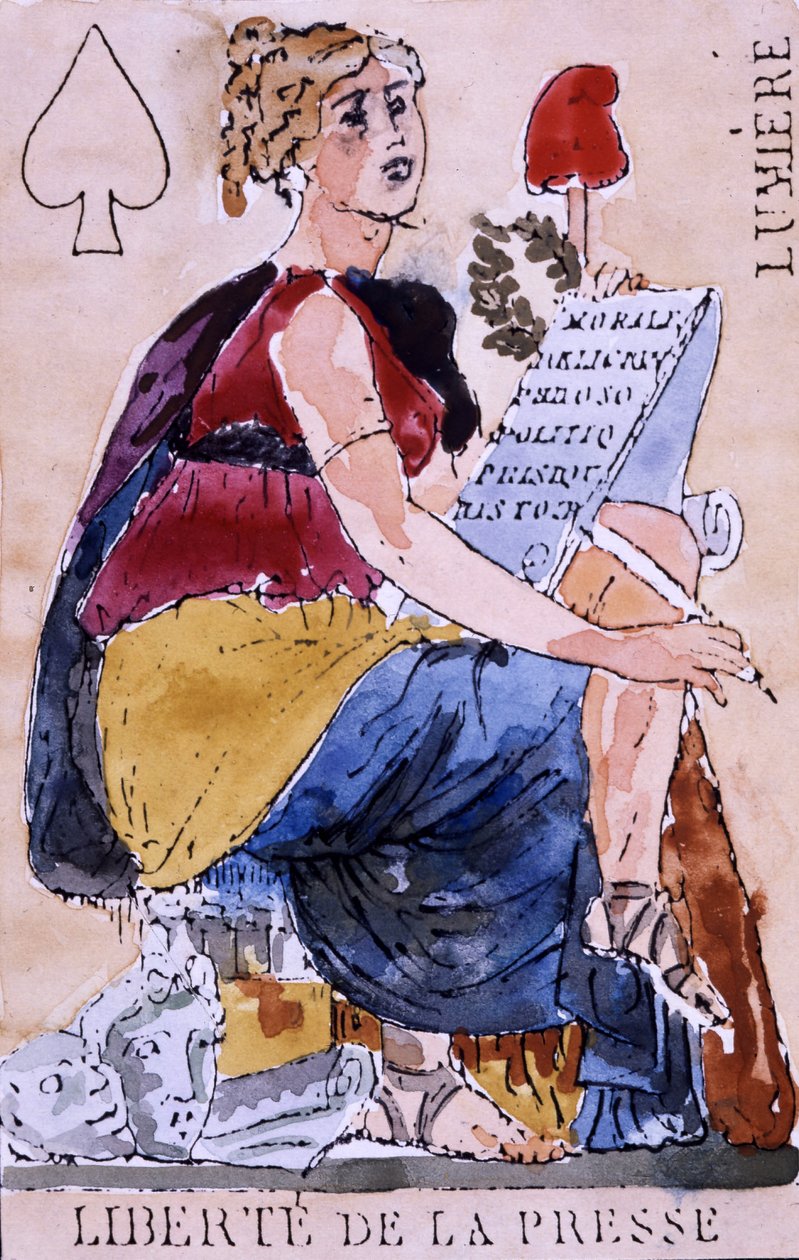 Sajtószabadság – Forradalmi játékkártya alkotó: Unknown artist