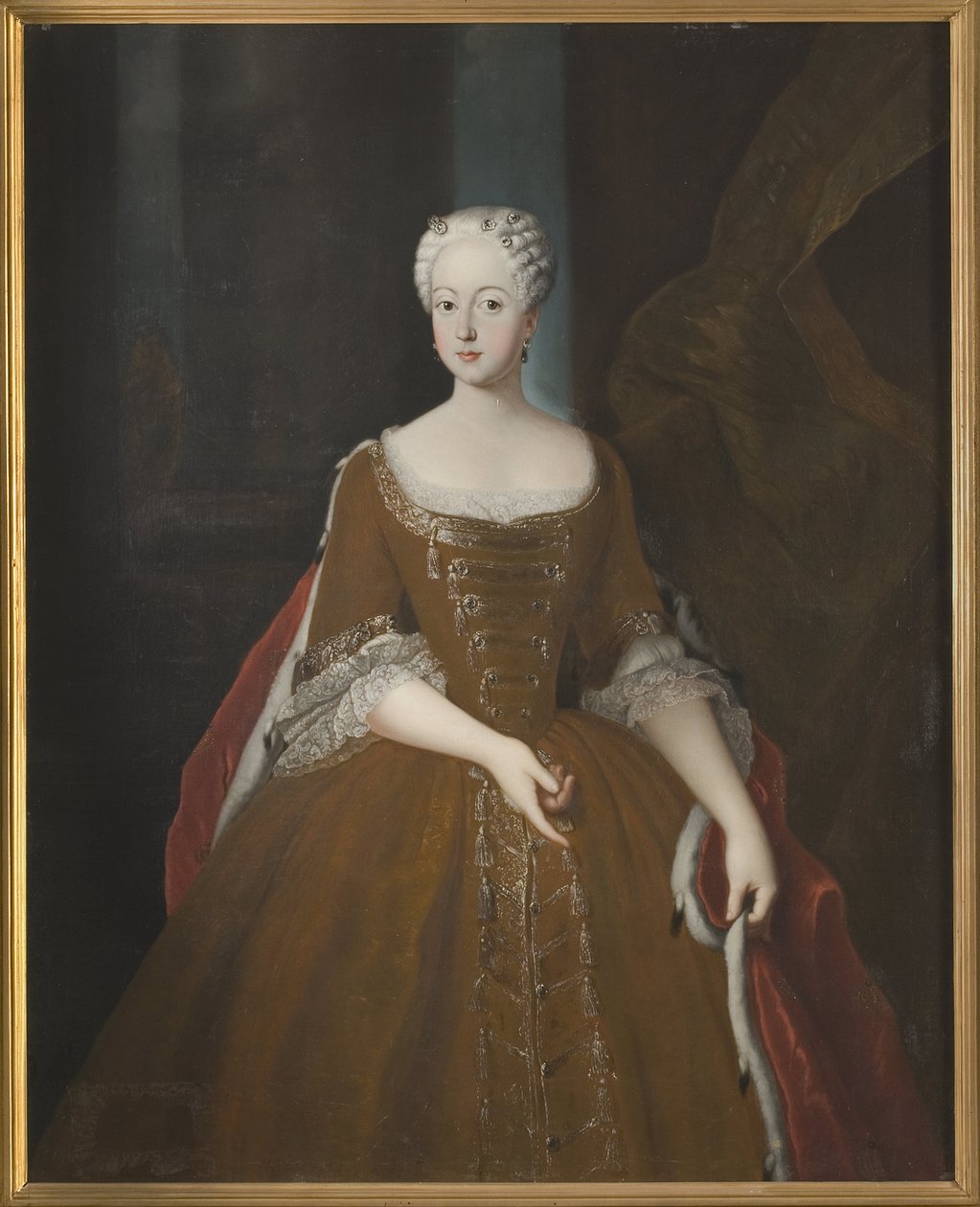 Frederique Louise porosz hercegnő – Friederike Luise porosz hercegnő (1714-1784), Brandenburg-Ansbach őrgrófja, Anonymous portréja. olajfestmény alkotó: Unknown artist