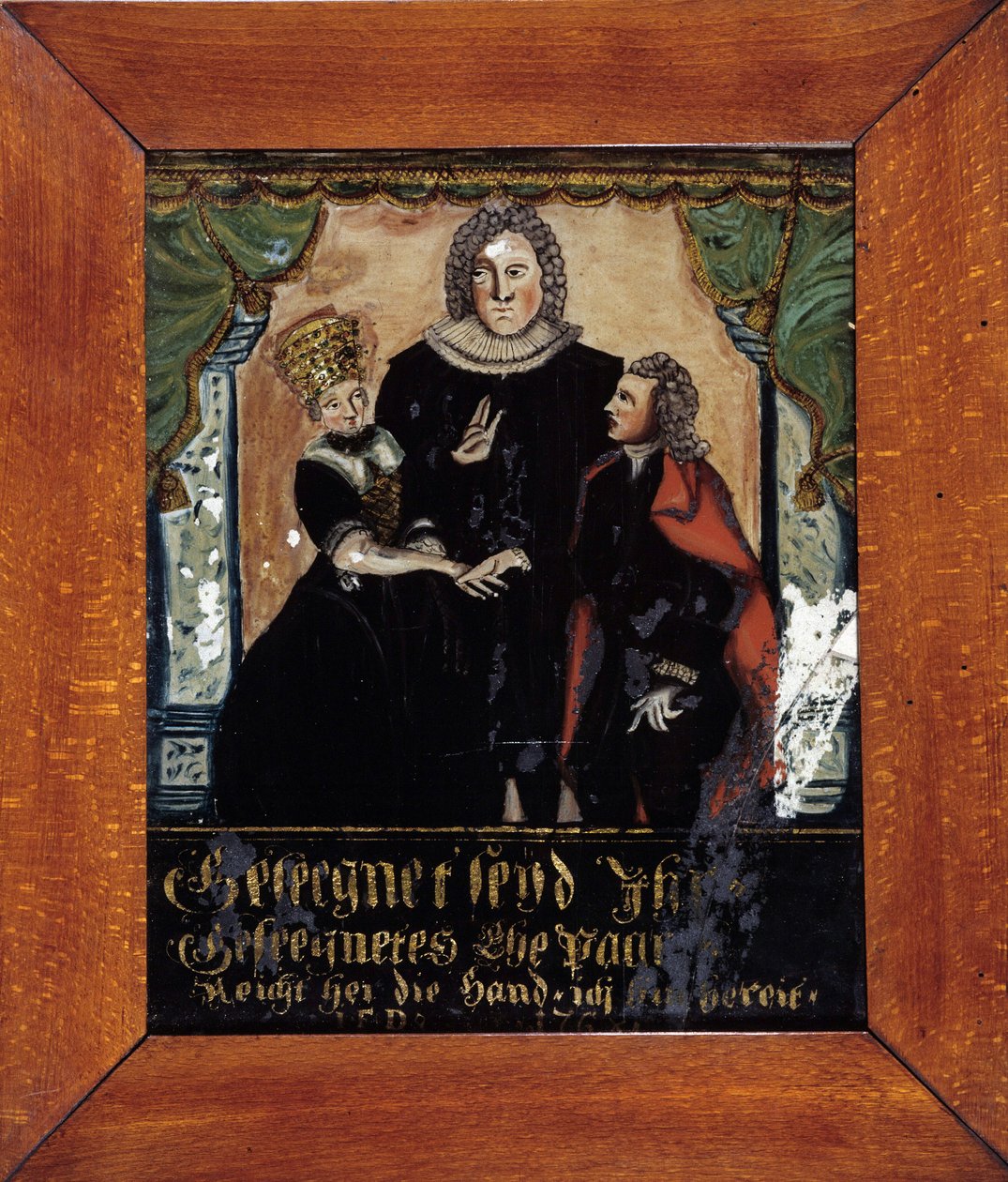 Protestáns házasság Elzászban: a házastársak áldása alkotó: Unknown artist