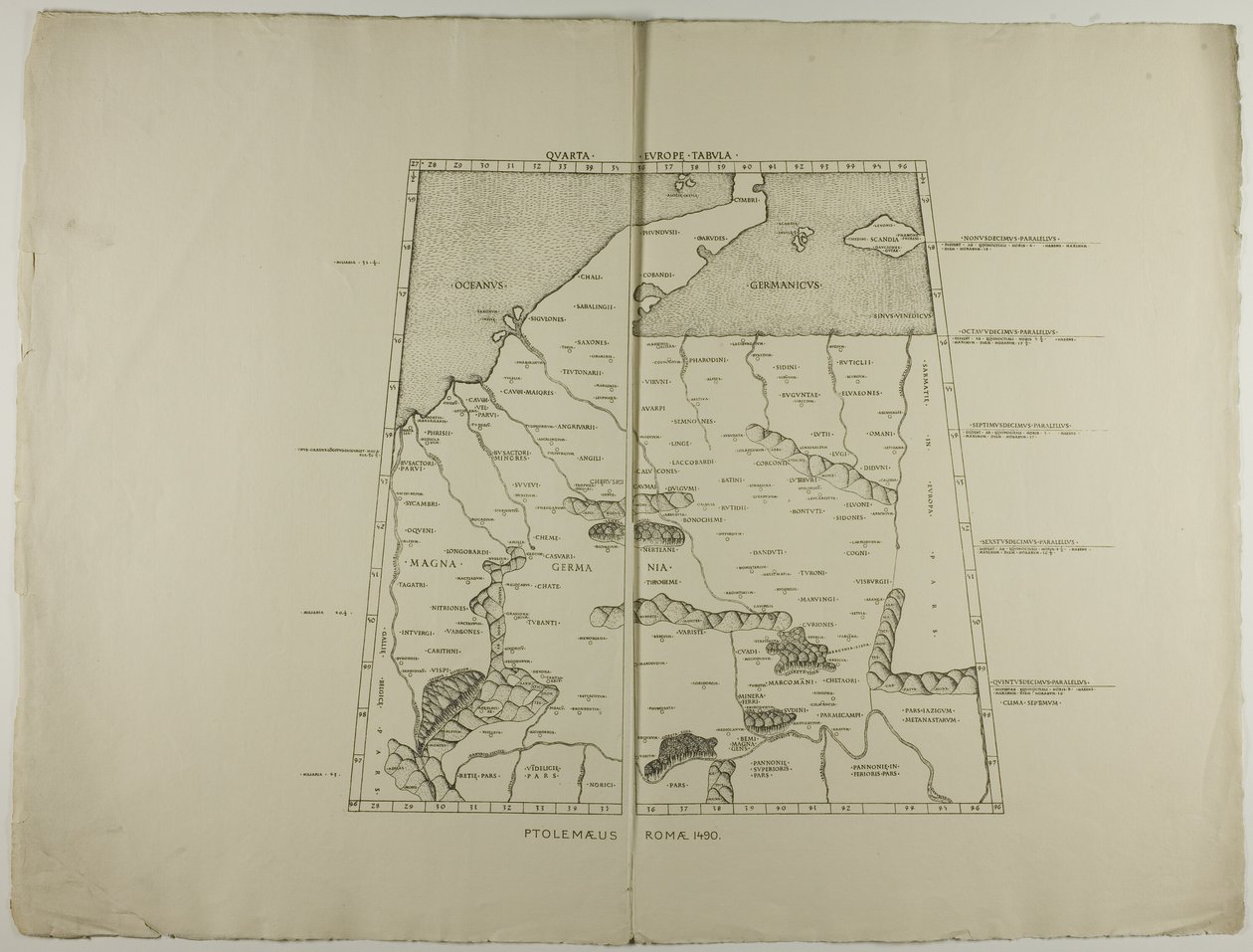 Negyedik Európa Tabula: Ptolemaeus Romae 1490 alkotó: Unknown artist