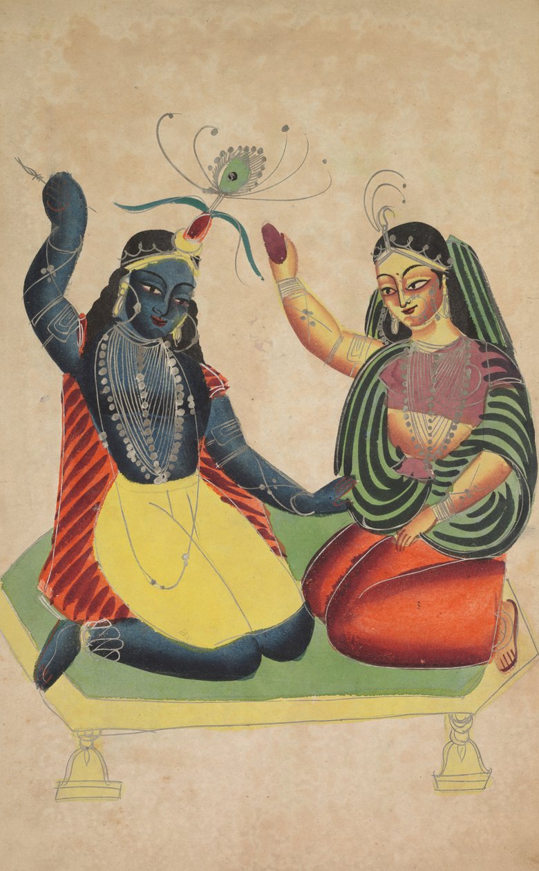 Radha és Krisna (verso) alkotó: Unknown artist