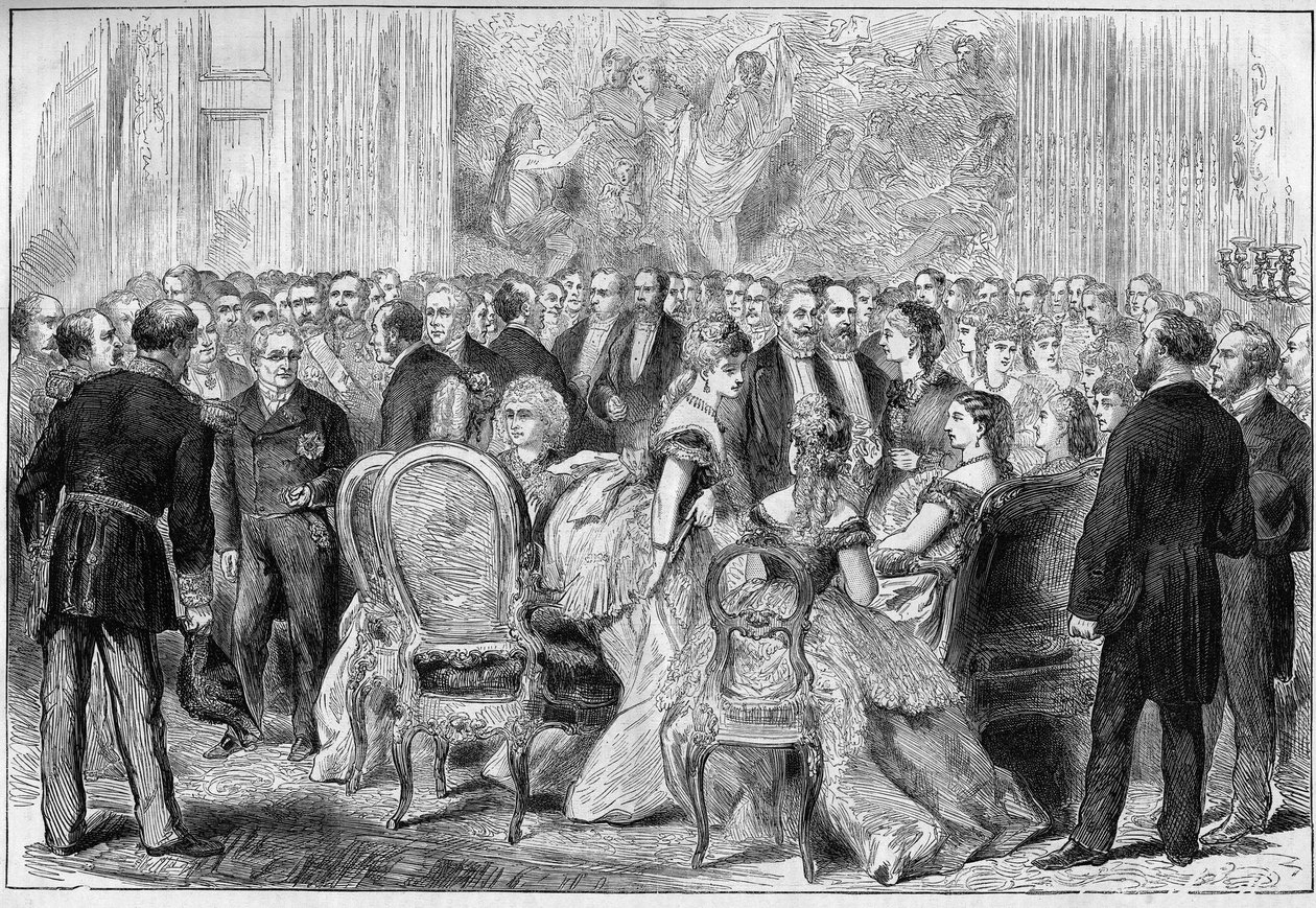 Adolphe Thiers elnök fogadása az Elysee-palotában 1873 januárjában. alkotó: Unknown artist