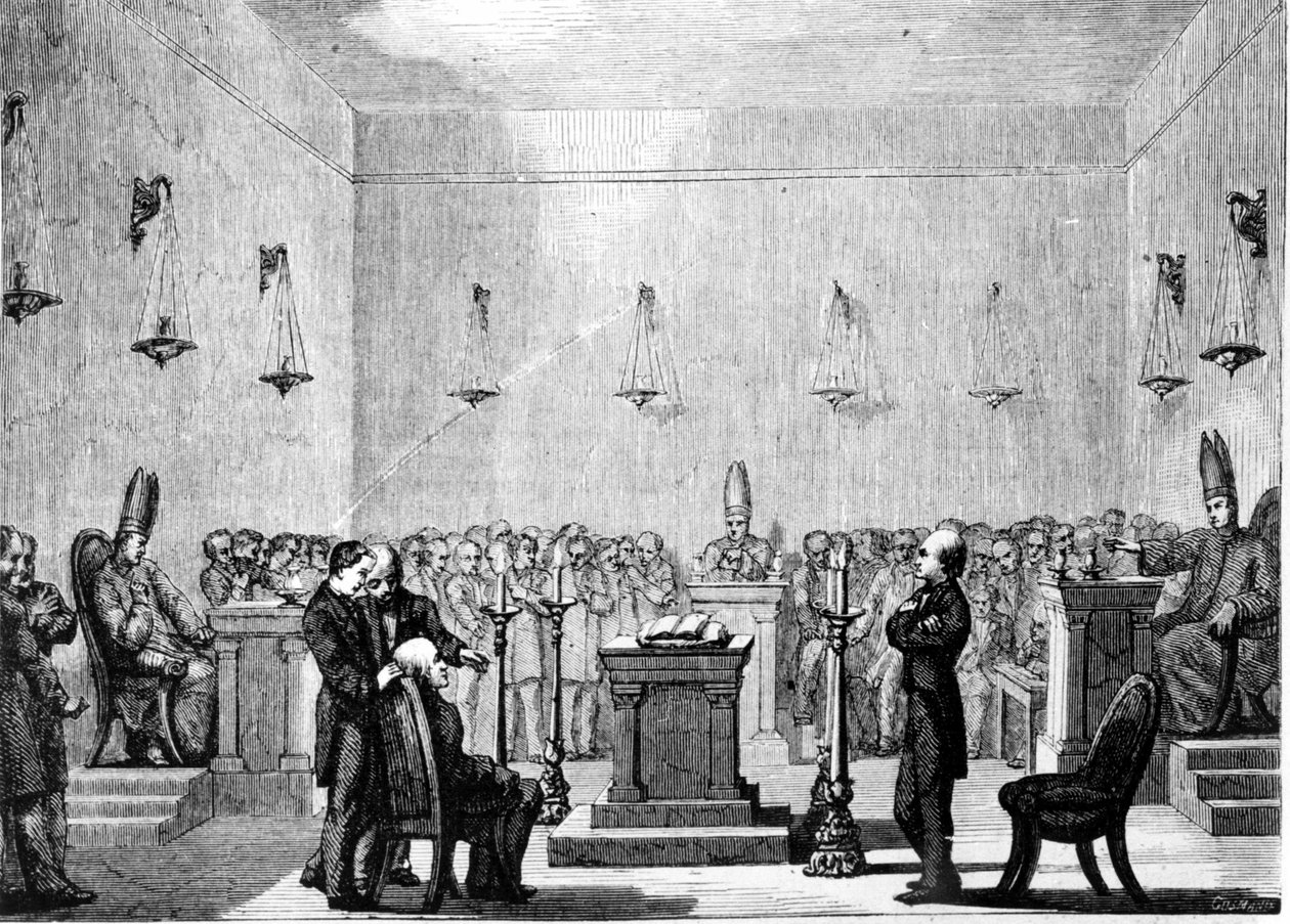 Egy mormon újonc fogadása alkotó: Unknown artist