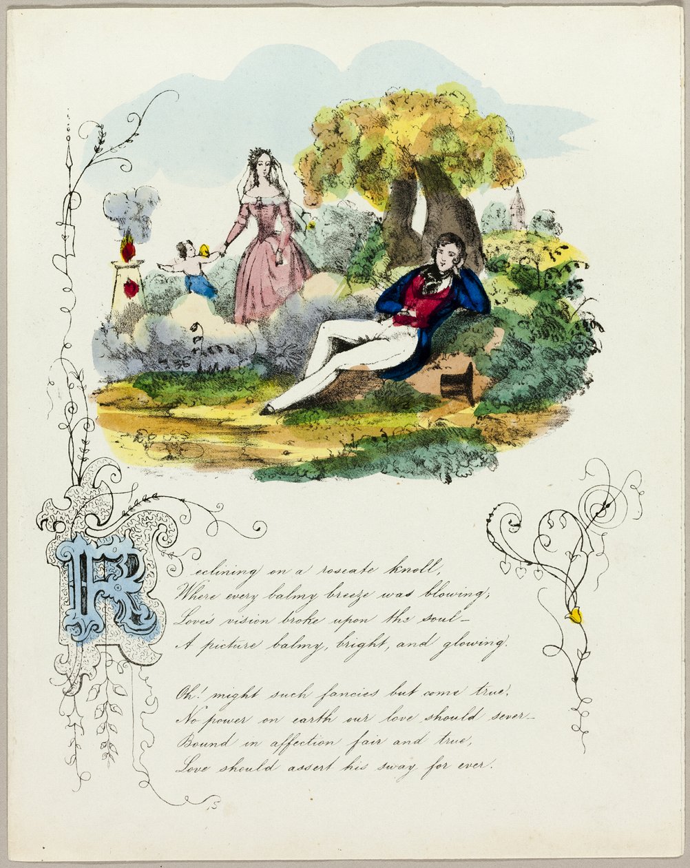 Rózsás dombon fekve (valentin) alkotó: Unknown artist