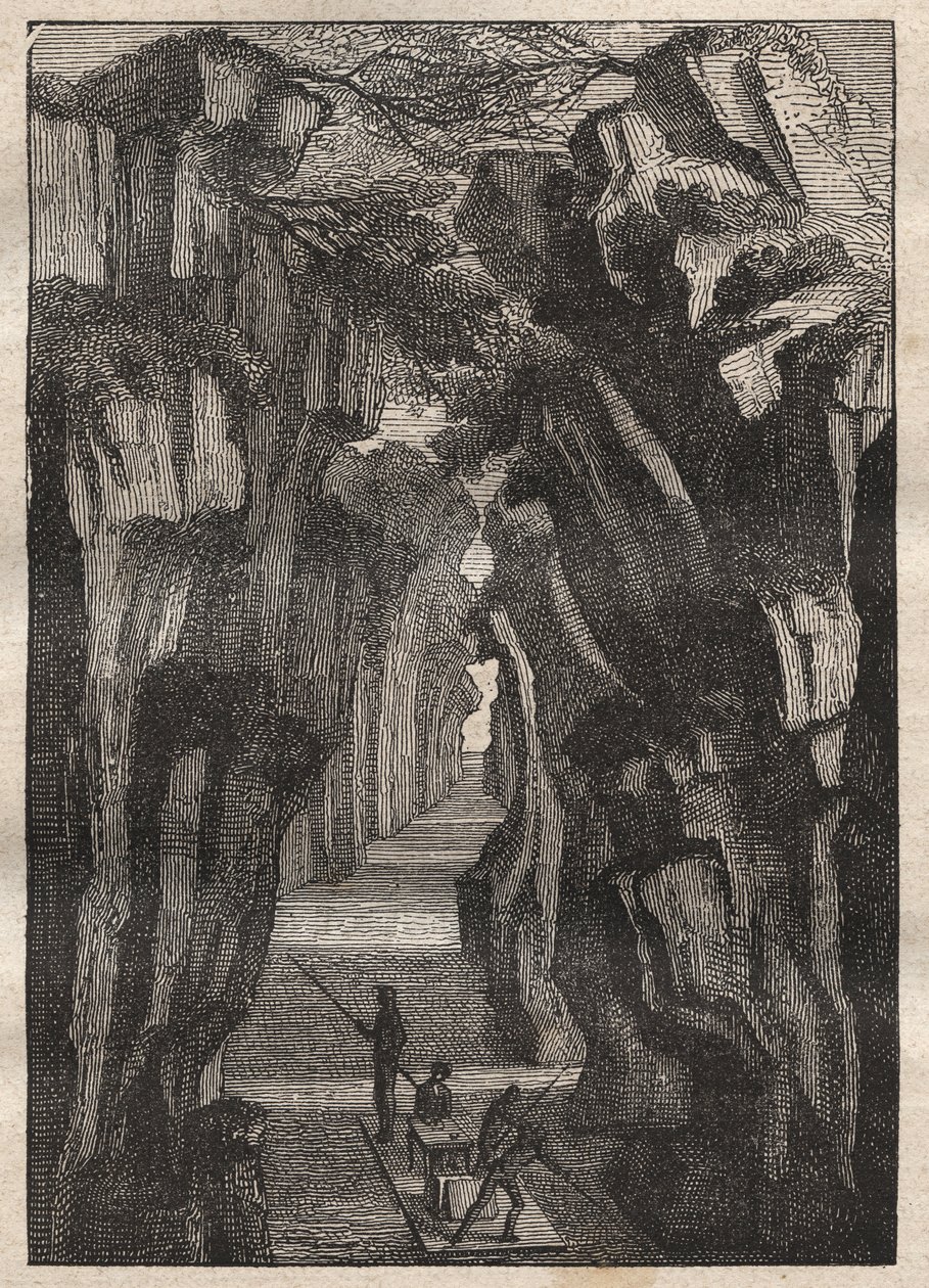 Az Amazonas felismerése (1743-1744), Charles Marie de La Condamine (1701-1774): a Rio Maranon Pongo de Manseriche (Peru) szurdoka, amely a Rio Ucayalihoz csatlakozik, és létrehozza az Amazonas folyót - az illusztráció a „The Great Mariners” c. századi”” alkotó: Unknown artist