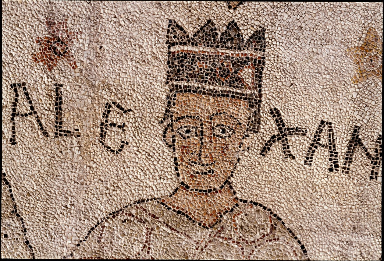 Nagy Sándor (Kr. e. 356-323), Macedoina királya és Perzsia hódítójának ábrázolása vette körül az indiai faunát India meghódítása során. Pantaleone (vagy Pantaleon alkotó: Unknown artist