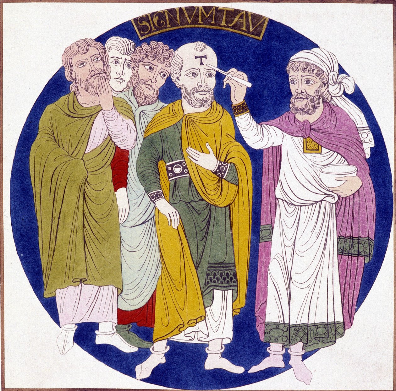 századi eve felszentelésének ábrázolása egy Suger abbé idejében készült üvegfestmény után alkotó: Unknown artist