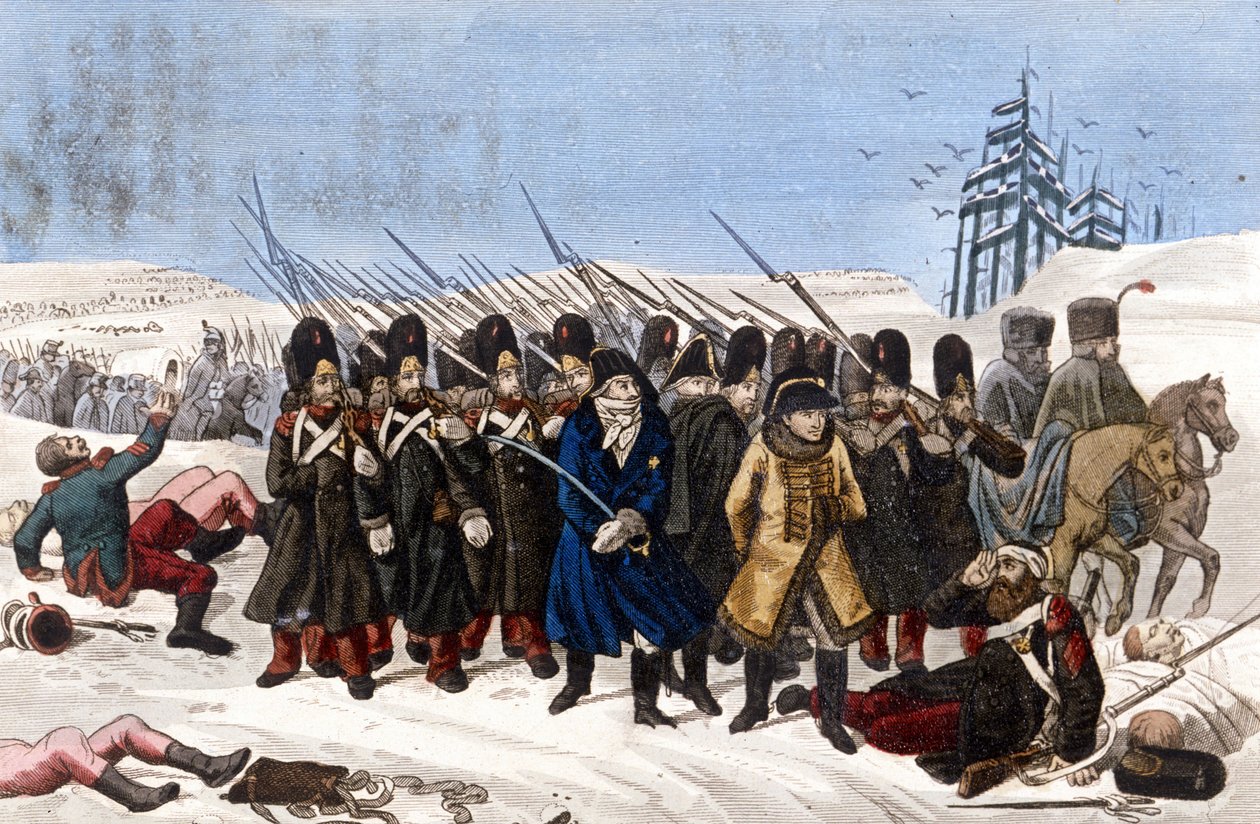 1812-ben visszavonták a moszkvai francia hadseregtől. Metszet 19. század. alkotó: Unknown artist