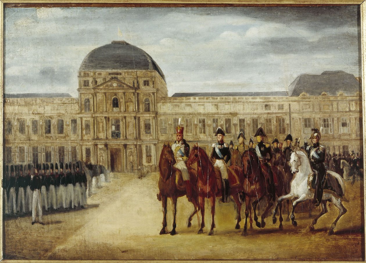Visszatekintés a Tuileriák kastélya előtt, 1820 körül. Jelenlegi 1. kerület, 1815 és 1825 között (olaj, vászon) alkotó: Unknown artist
