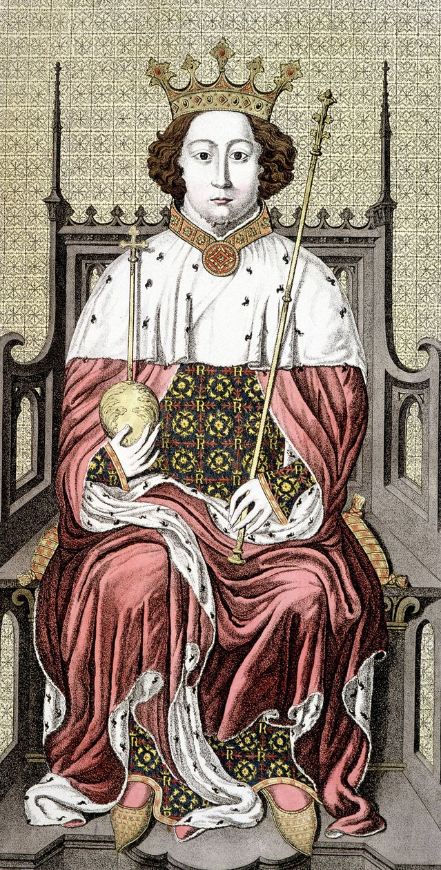 Richard II. (1367-1400). Anglia királya. 18. századi metszet. alkotó: Unknown artist