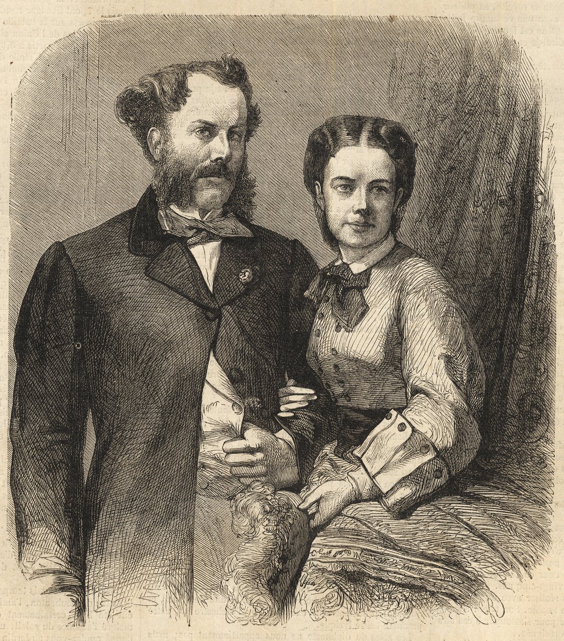 Richard Klemens von Metternich (1829-1895) és Pauline Metternich (Pauline Clementine Marie Walburge, Sandor von Szlavnicza grófnő - Metternich-Winneburg zu Beilstein hercegnője) (1836-1921) - Az 1864-es fényes univerzum alkotó: Unknown artist