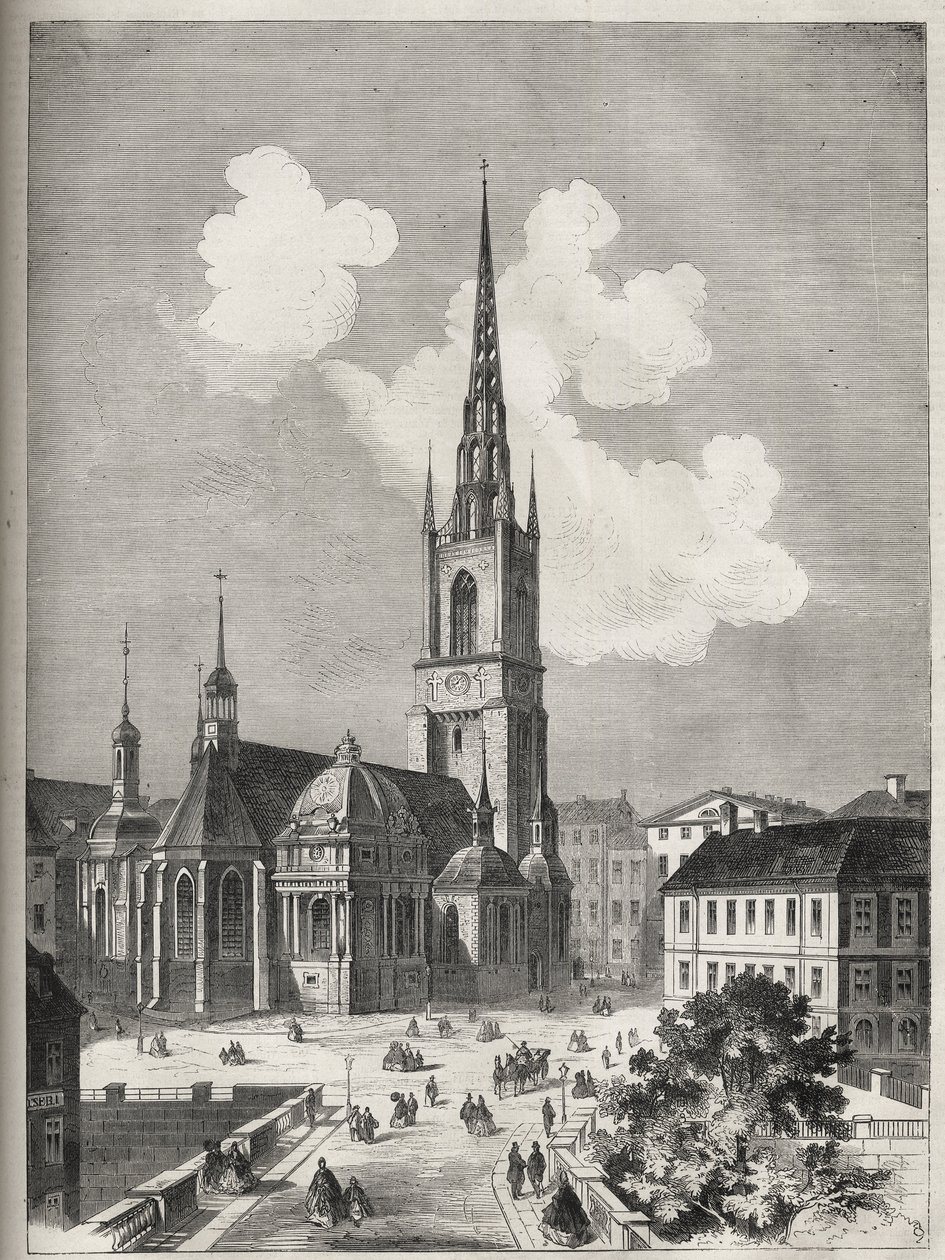 Riddarholmen templom - A Riddarholm templom Stockholmban - 1866 - alkotó: Unknown artist