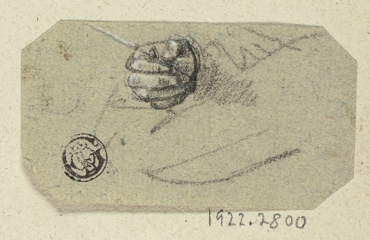 Jobb kézzel tartott rajzeszköz alkotó: Unknown artist