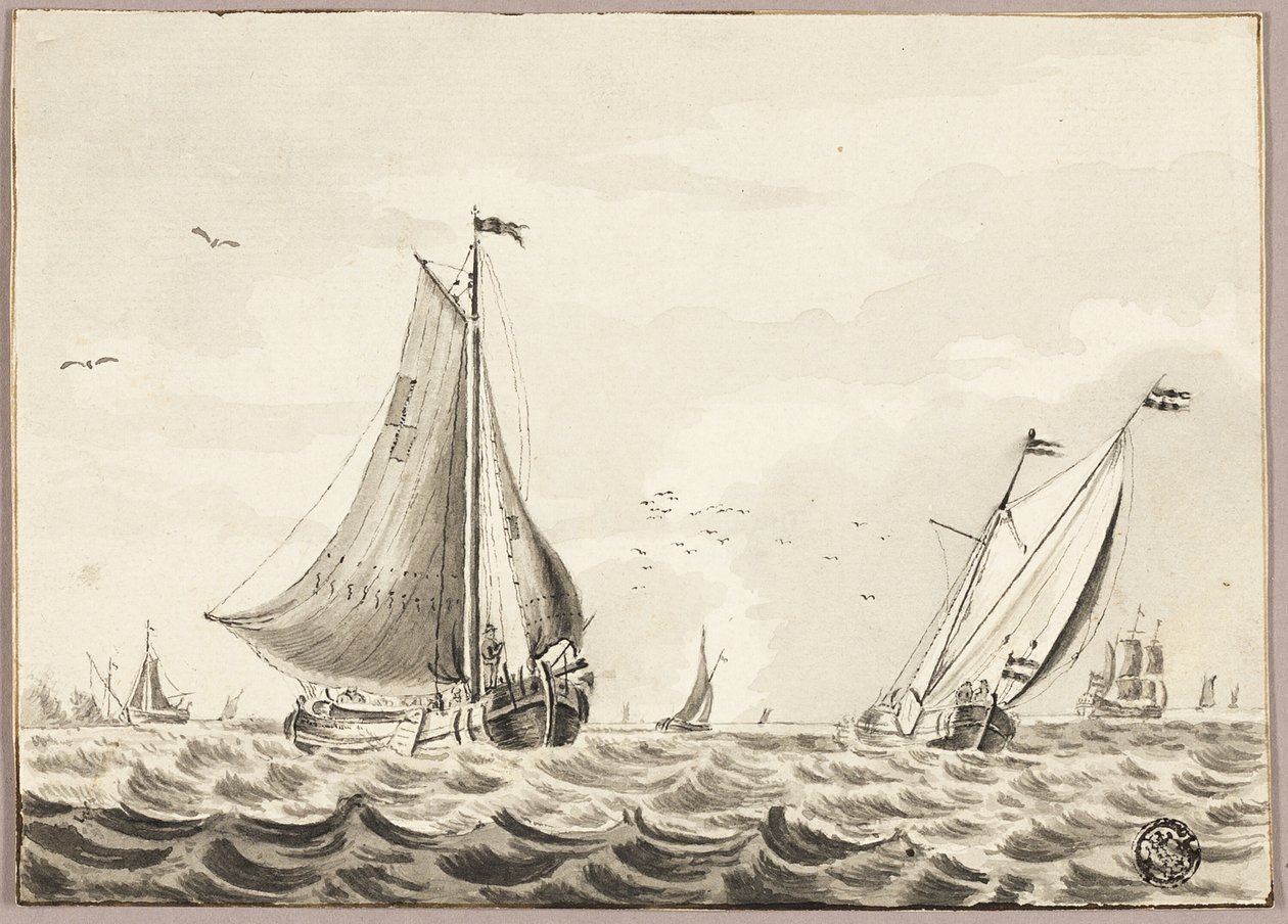 Vitorlások a tengeren alkotó: Unknown artist