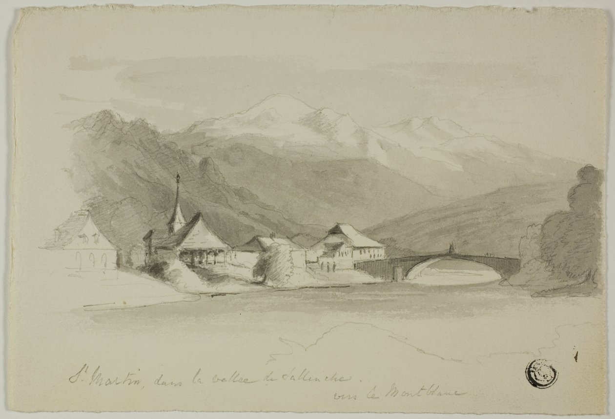 Saint Martin, a Sallenche-völgyben, a Mont Blanc felé néz alkotó: Unknown artist