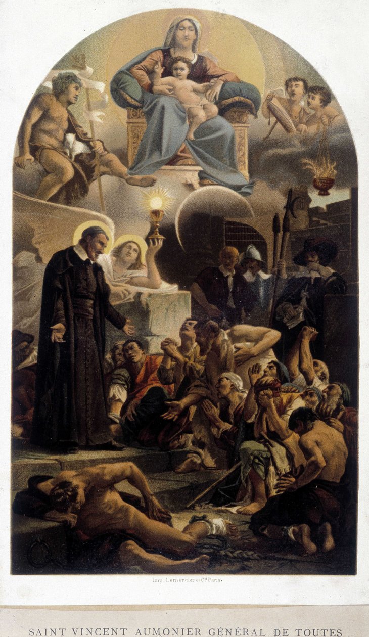 Szent Vince szegények tábornokkáplánja (a Szűzanyával és a Gyermek Jézussal) - kb. alkotó: Unknown artist
