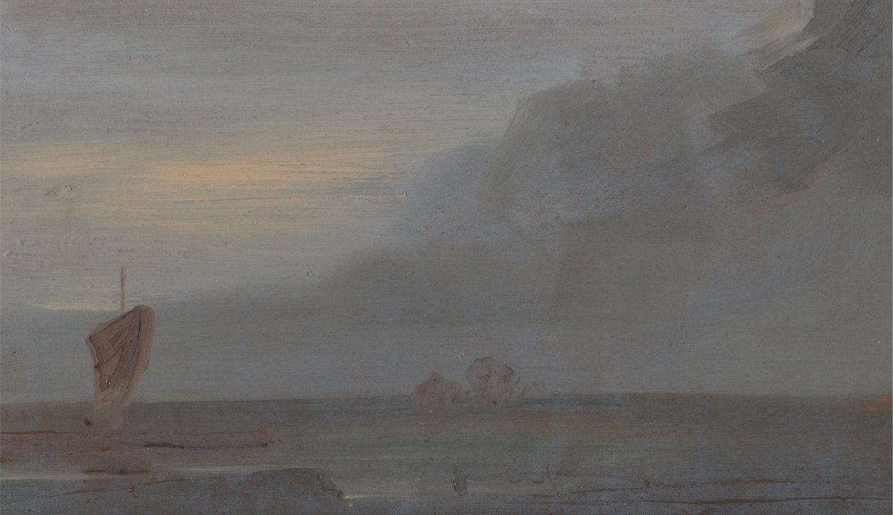 Csónakokkal ellátott tengeri darab: Este alkotó: Unknown artist