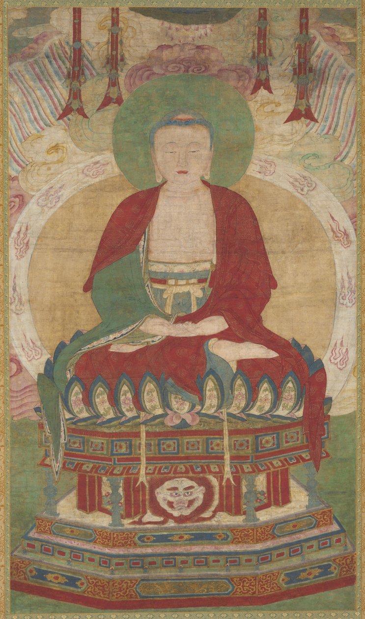 Ült Amitābha alkotó: Unknown artist