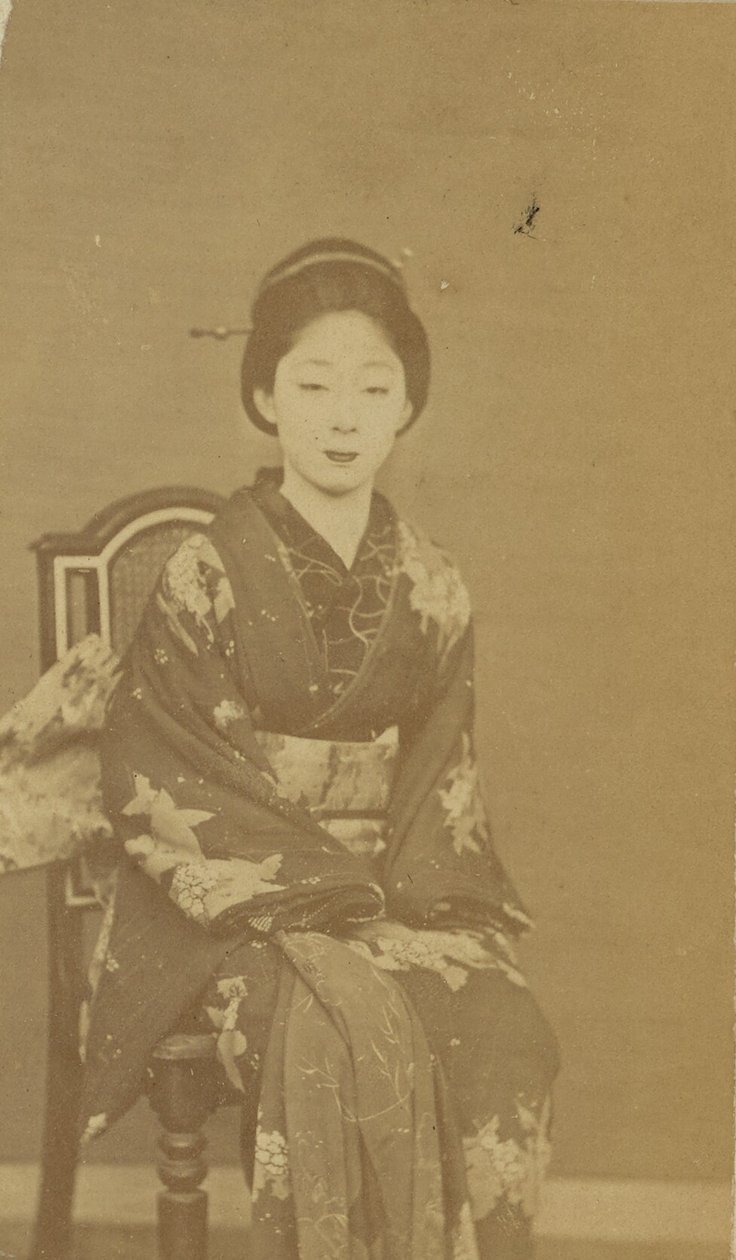 [Ülő japán nő] alkotó: Unknown artist