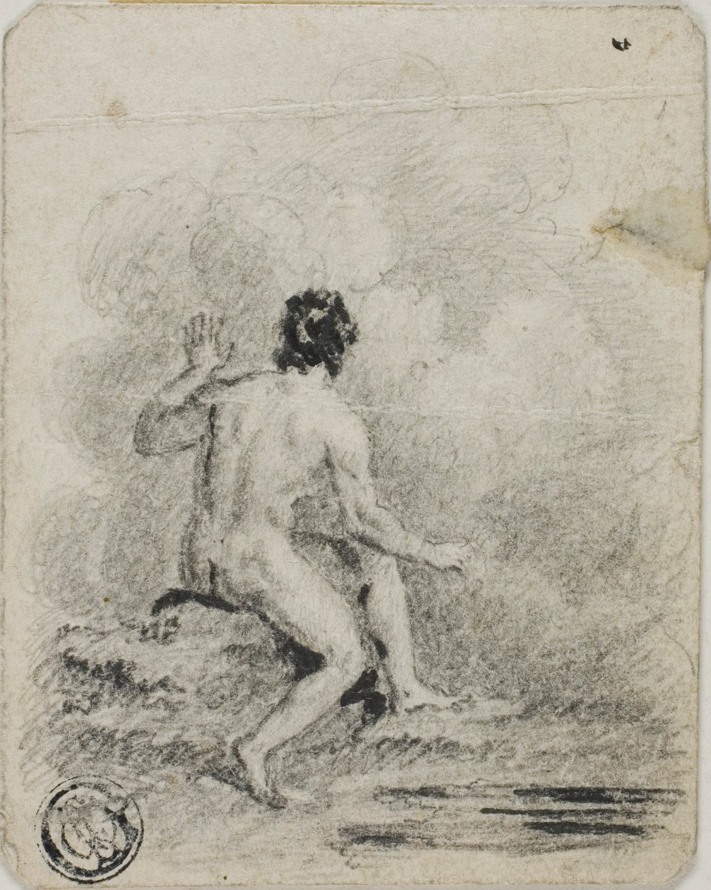 Ülő férfi akt alkotó: Unknown artist