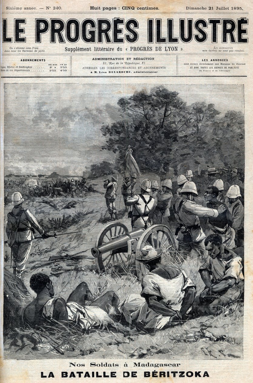 Második francia-madagaszkári háború (1895) Beritzoka június 30-án alkotó: Unknown artist