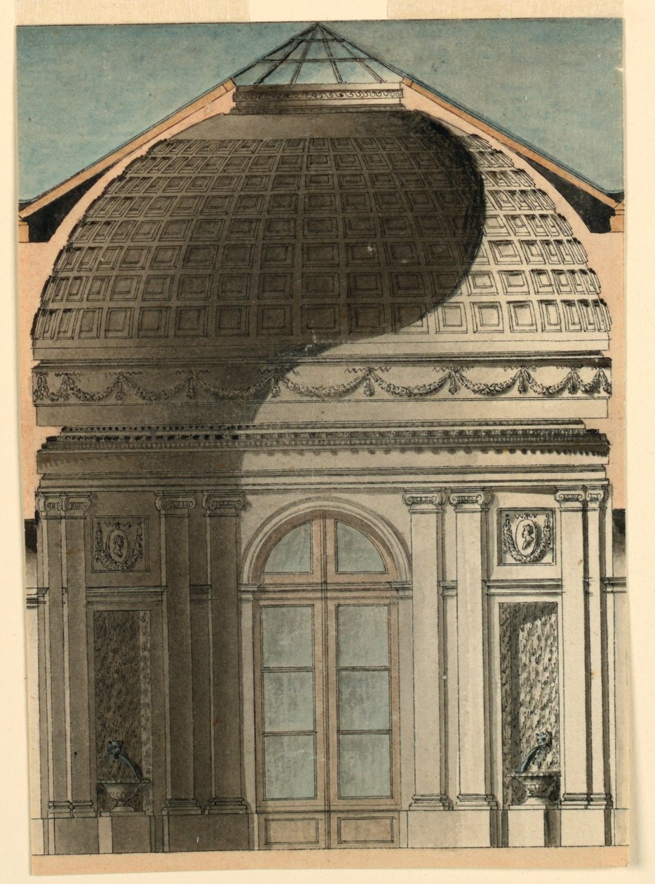 Egy kör alakú pavilon szakasza alkotó: Unknown artist