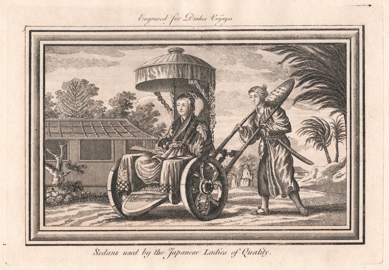 A Japán Ladies of Quality által használt szedánok alkotó: Unknown artist
