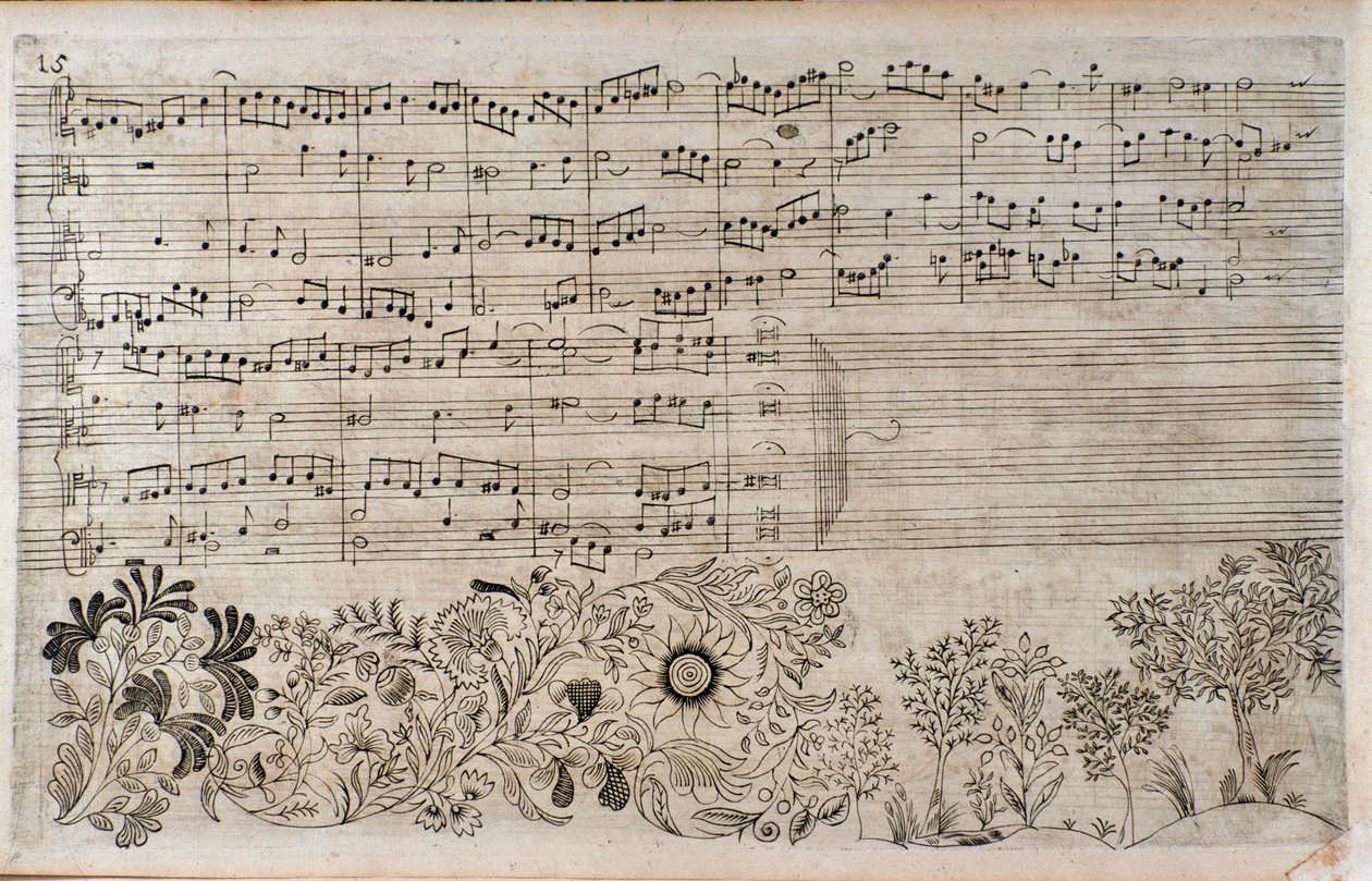 A fúga művészete, az 5. ellenpont vége, Johann Sebastian Bach kotta alkotó: Unknown artist