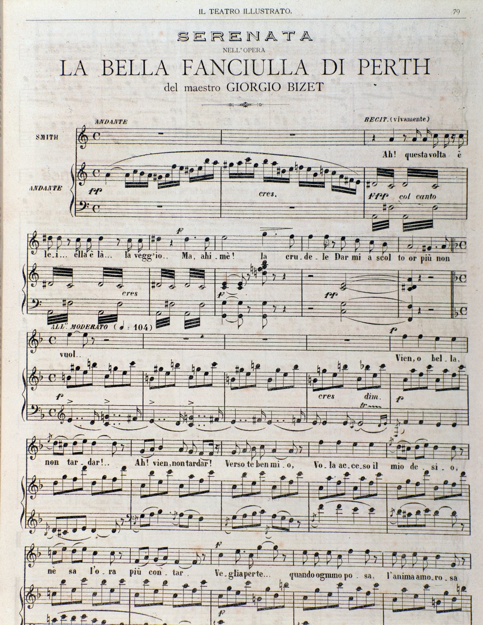 Kottaoldal a „Perth szép szobalánya, Georges Bizet operájához alkotó: Unknown artist