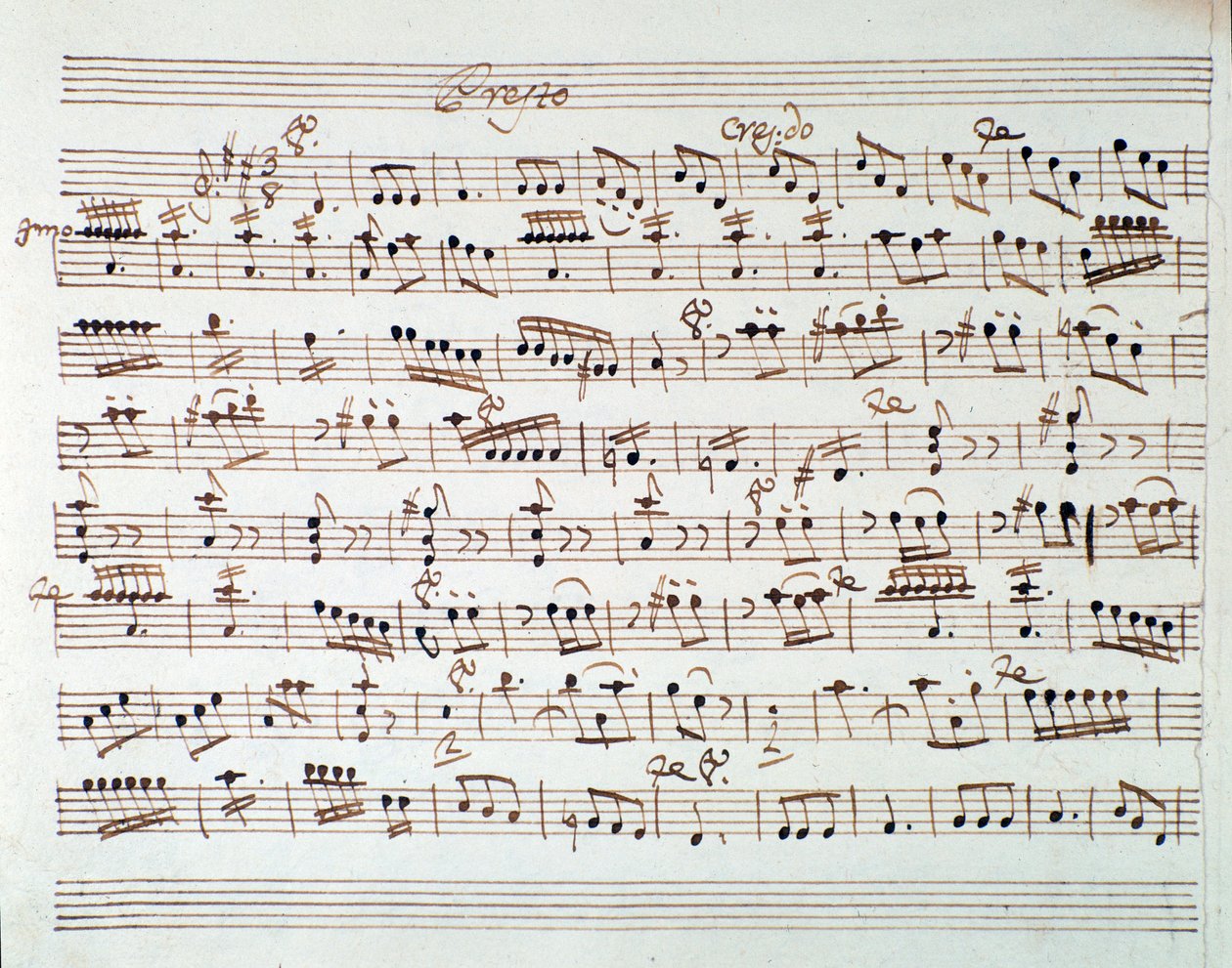 Kottalap az első hegedűre a Mithridate, a Pont királya, Mozart opera (1770) megnyitójában alkotó: Unknown artist