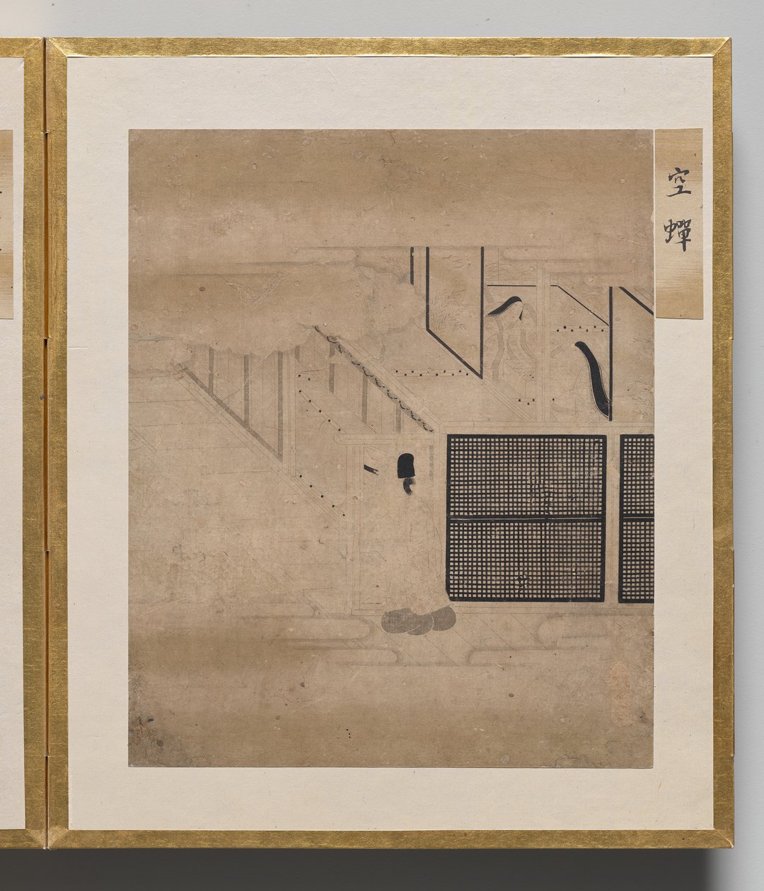 A sáska héja az Illusztrációk albumából a Genji meséjéhez alkotó: Unknown artist
