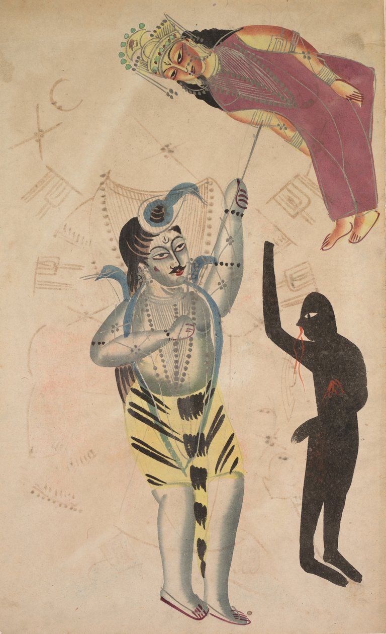 Shiva Felemelte Sati testét alkotó: Unknown artist