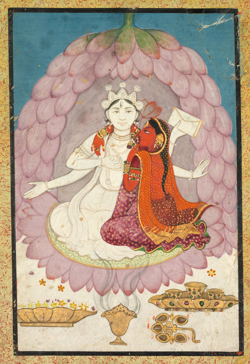Shiva Satival lótuszvirágban ülve alkotó: Unknown artist