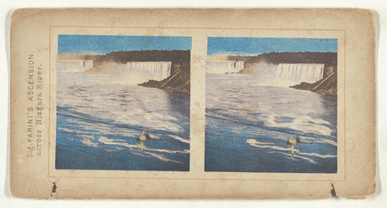 Sig. Farini mennybemenetele, a Niagara folyón túl. alkotó: Unknown artist