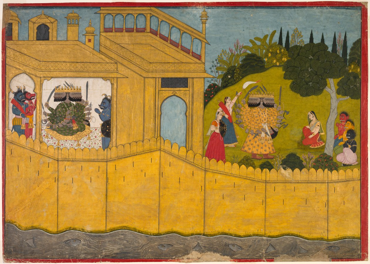 Sita a Lanka kertjében, Valmiki Ramayana eposzából alkotó: Unknown artist