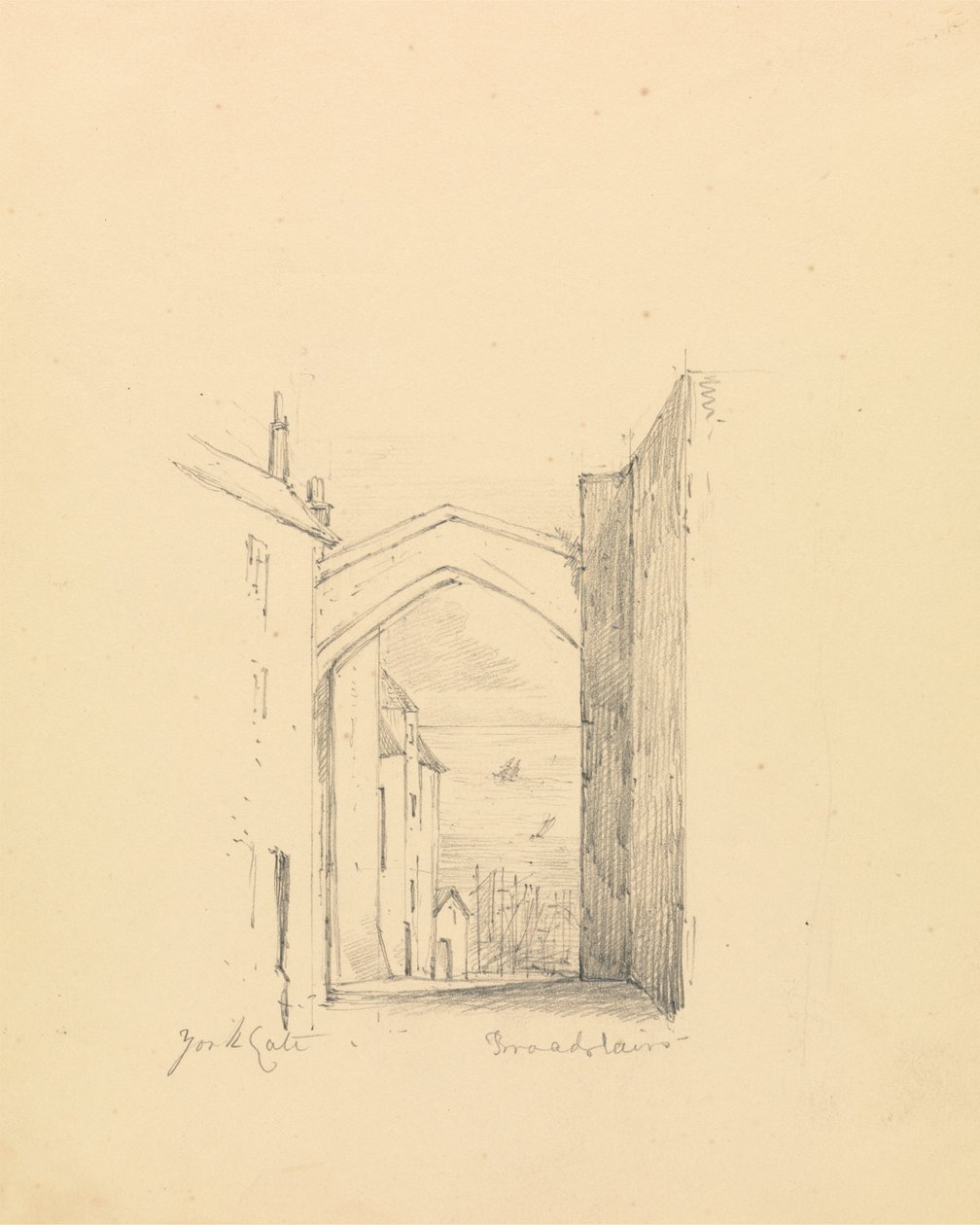 Vázlat a York-kapuról alkotó: Unknown artist